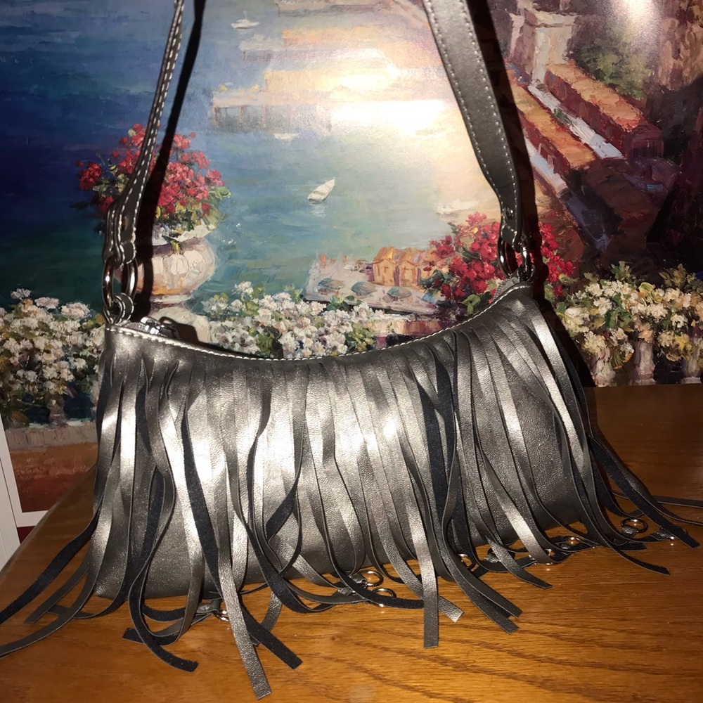Nine West Silver Metallic Mini Bag